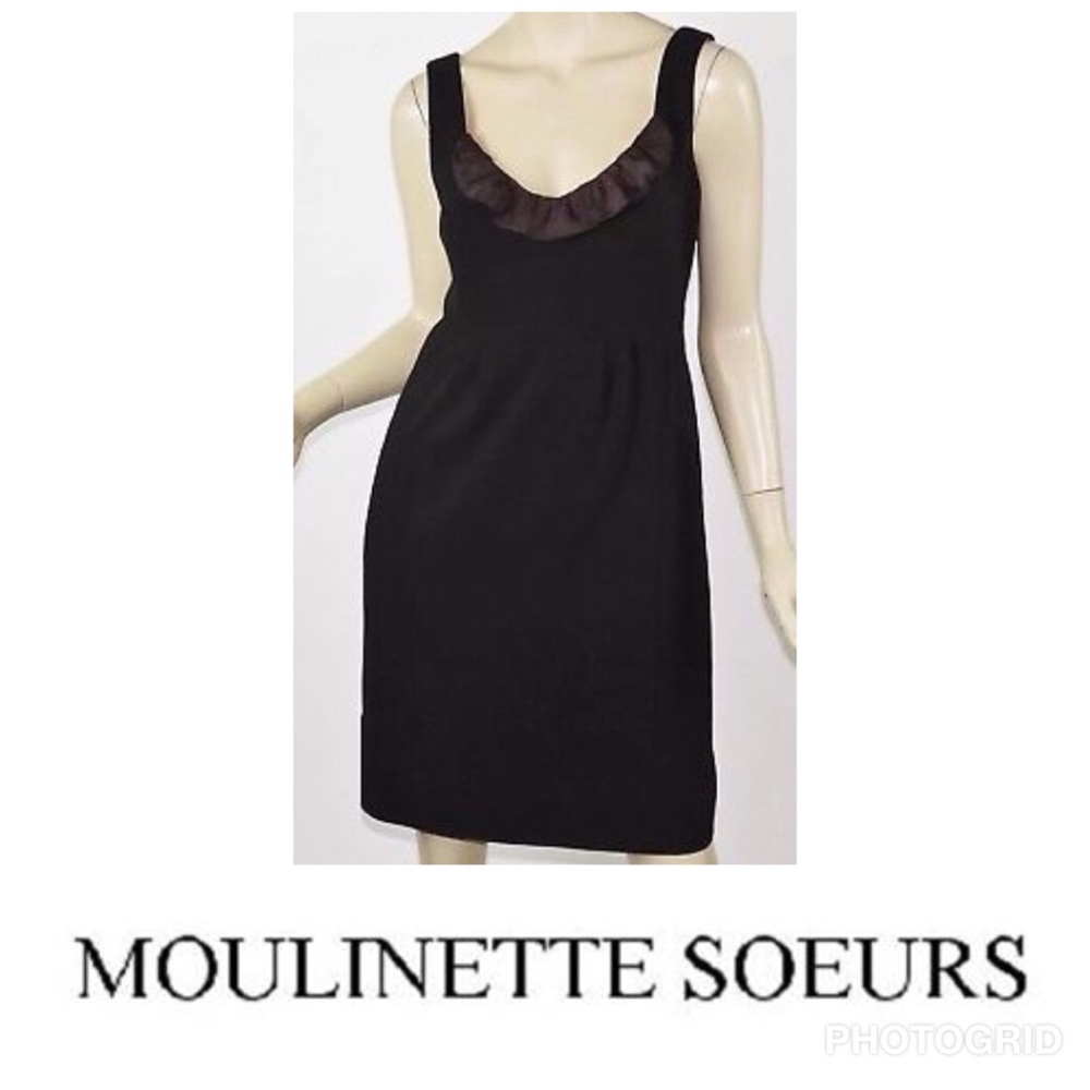 Anthropologie Moulinette Soeurs Black Sheath Dress Date Night Party Girls Night